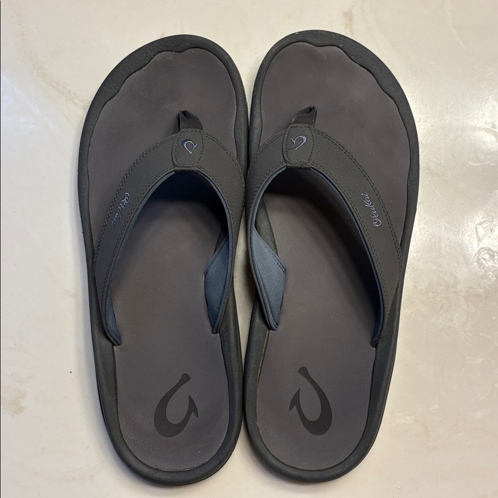OluKai Men's Sandals in Brown and Gray